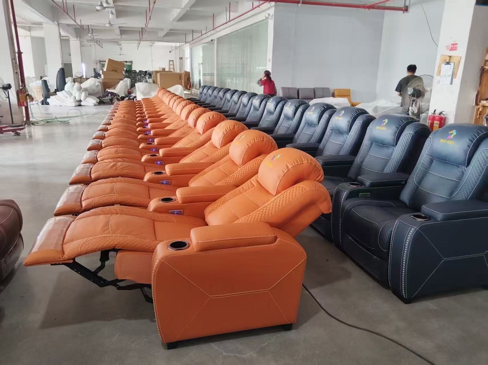 Cinema seating batch production inspection