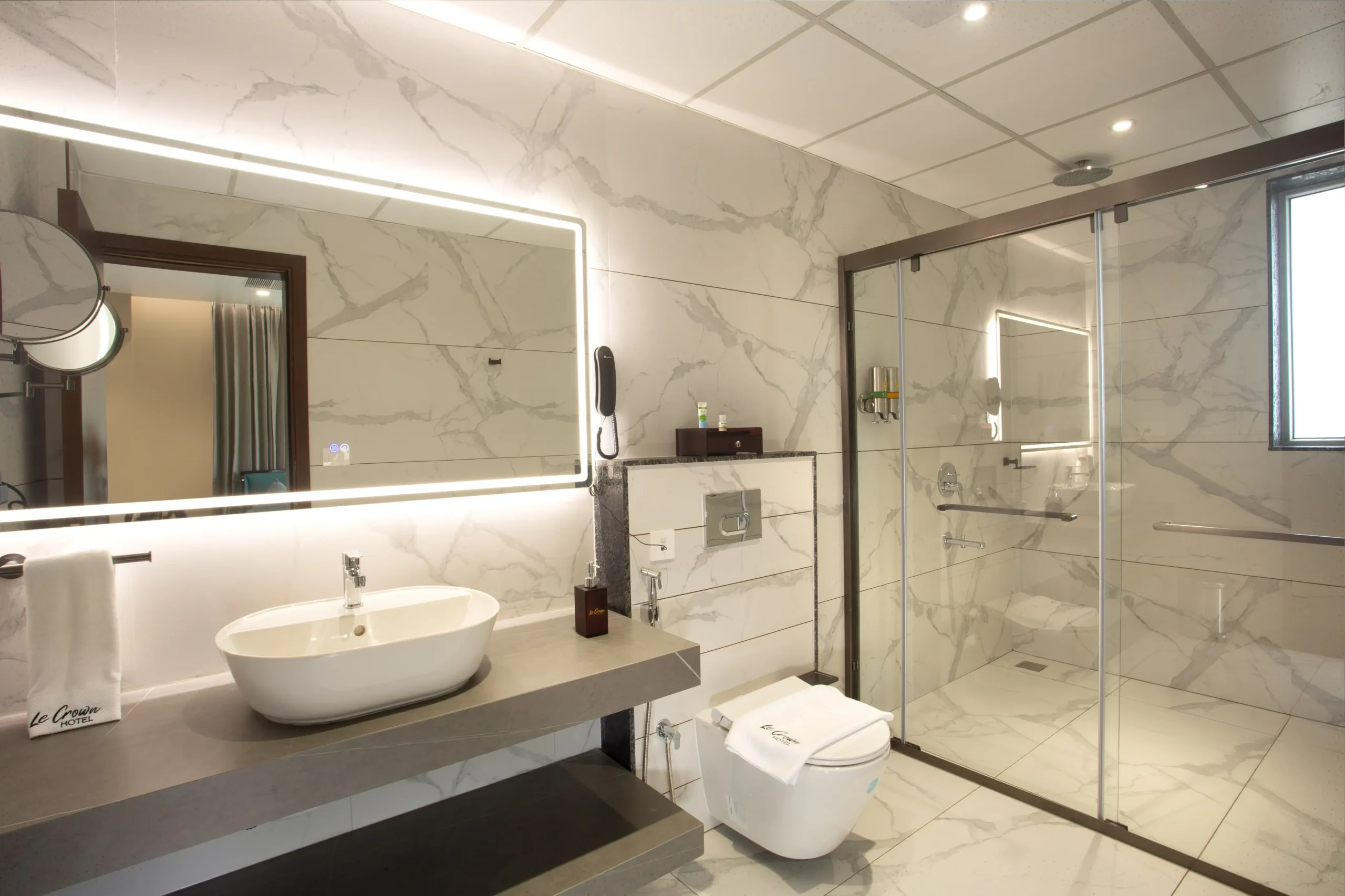 Hotel bathroom material and sanitary area sourcing